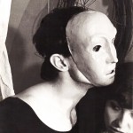 Maschere utilizzate durante uno degli spettacoli realizzati da Luciano Capponi con la collaborazione di Hal Yamanouchi con la compagnia La Cagomiotica
